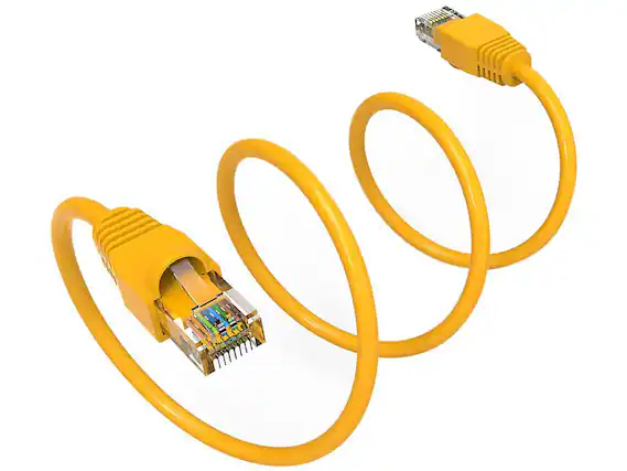 Front. Nippon Labs - Nippon Labs 5Ft Cat6A UTP Ethernet Cable, 24AWG Gigabit LAN, Yellow.