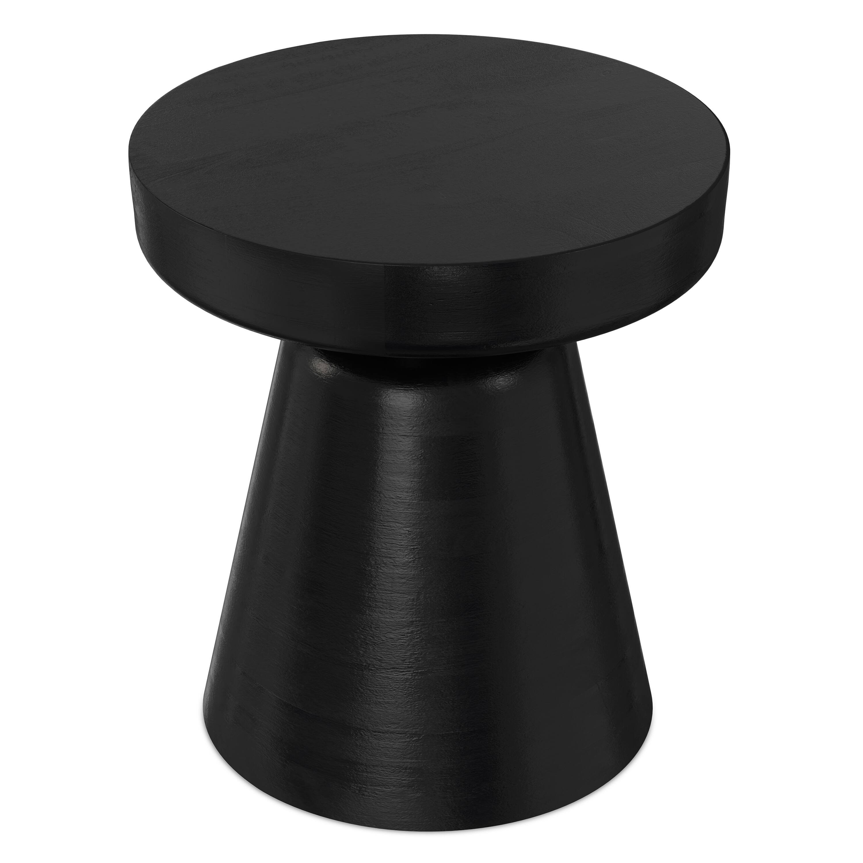 Alt View 3. Simpli Home - Robbie 16 inch Wide Solid Mango Wood Accent Table in Black - Black.