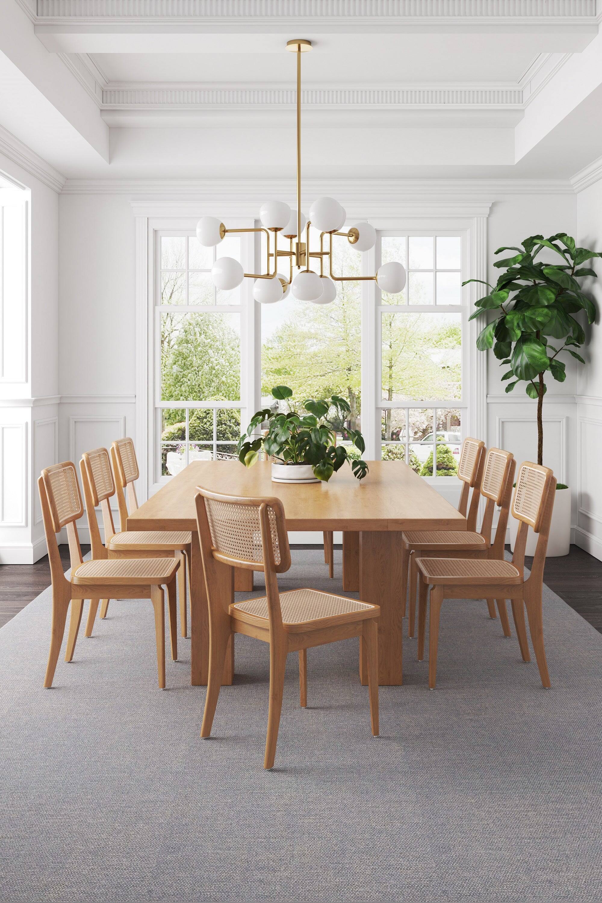 Angle. Manhattan Comfort - Giverny Industry Chic Wood Dining Chair - Set of 2 - Natural.
