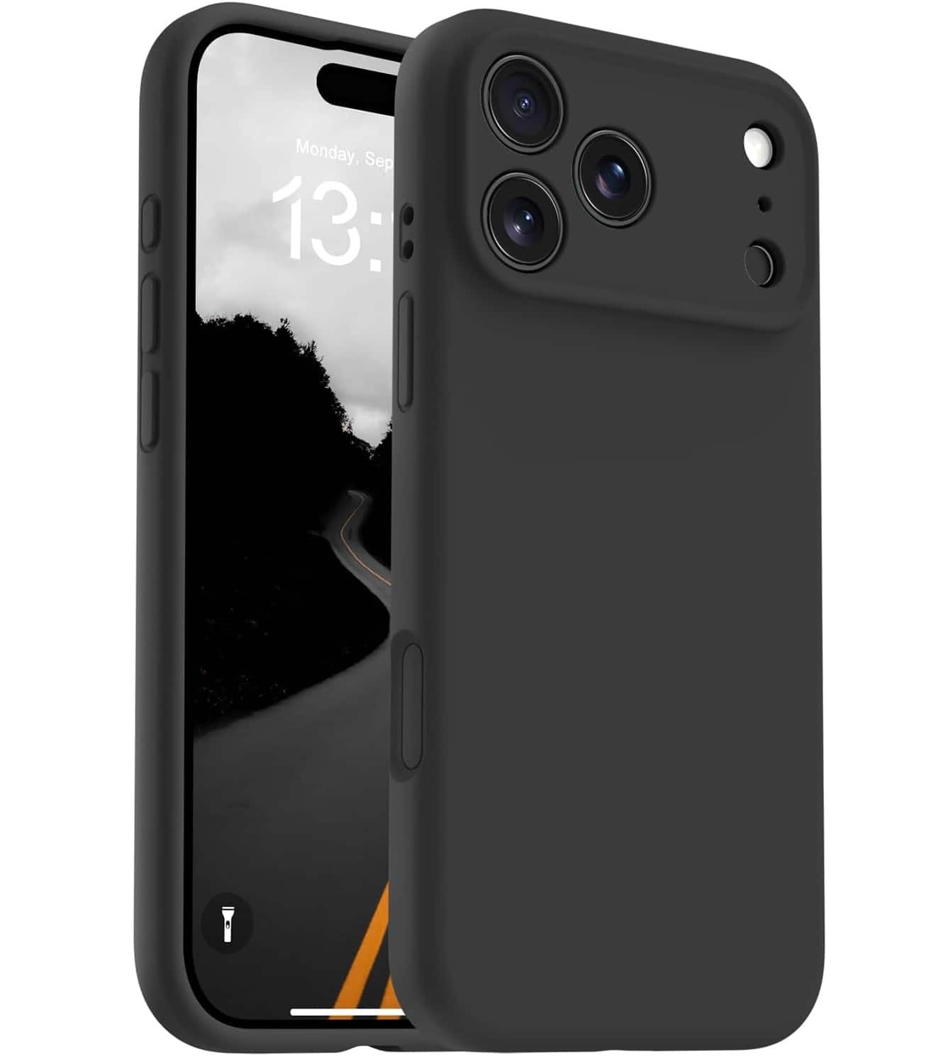 FINEAK - Magnetic Liquid Silicone Case for iPhone 17 Pro Max with Magsafe - Black