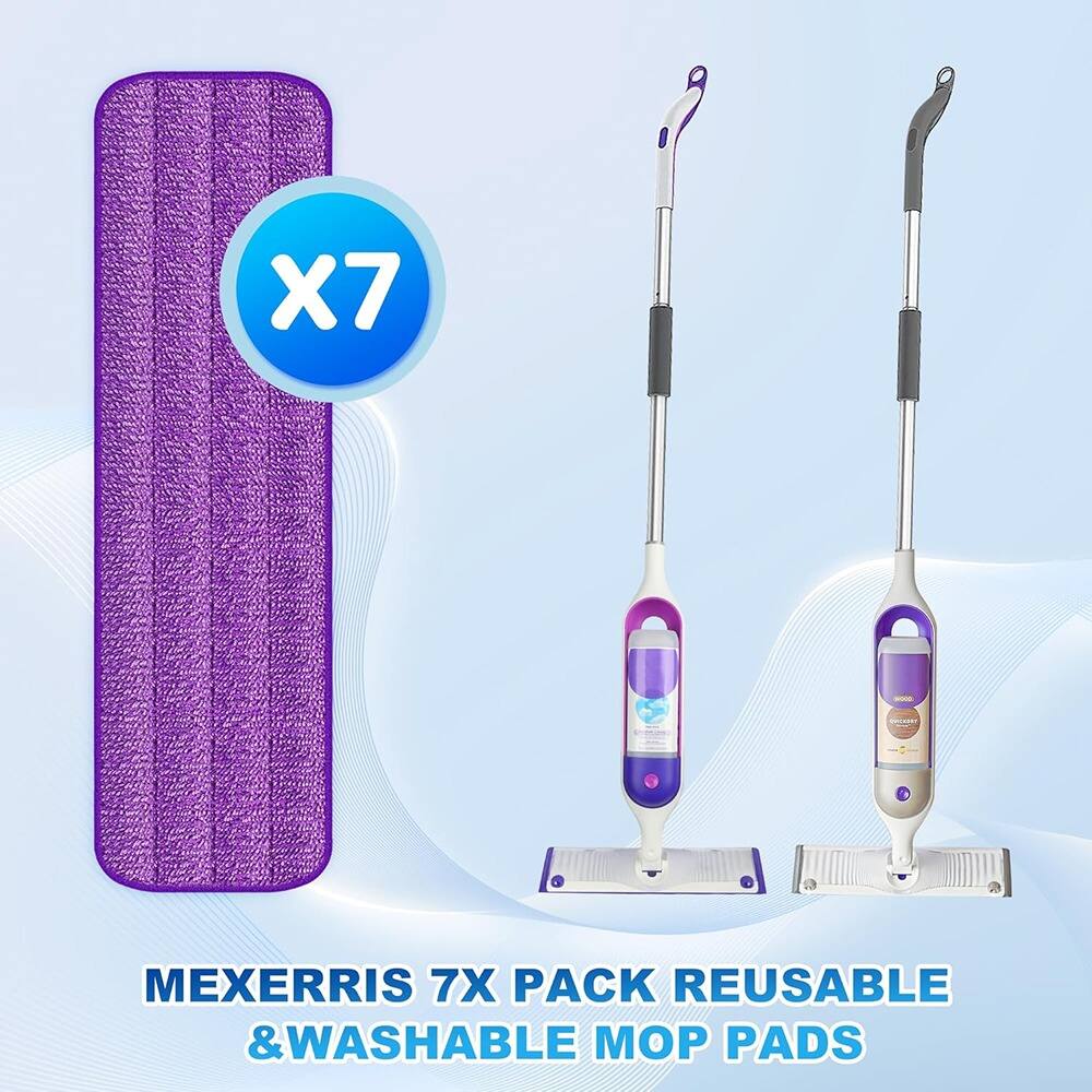 MEXERRIS 7X PACK REUSABLE & WASHABLE MOP PADS