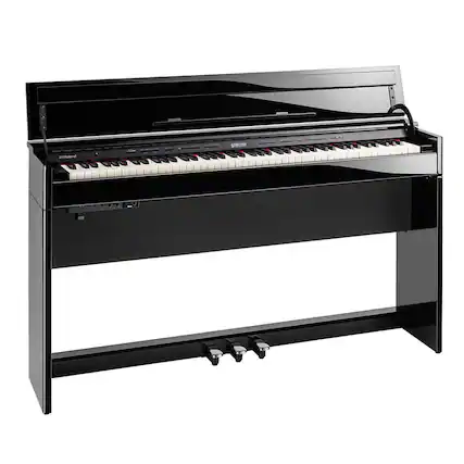 Front. Roland - Roland DP603 88-Key Digital Home Piano, Polished Ebony.
