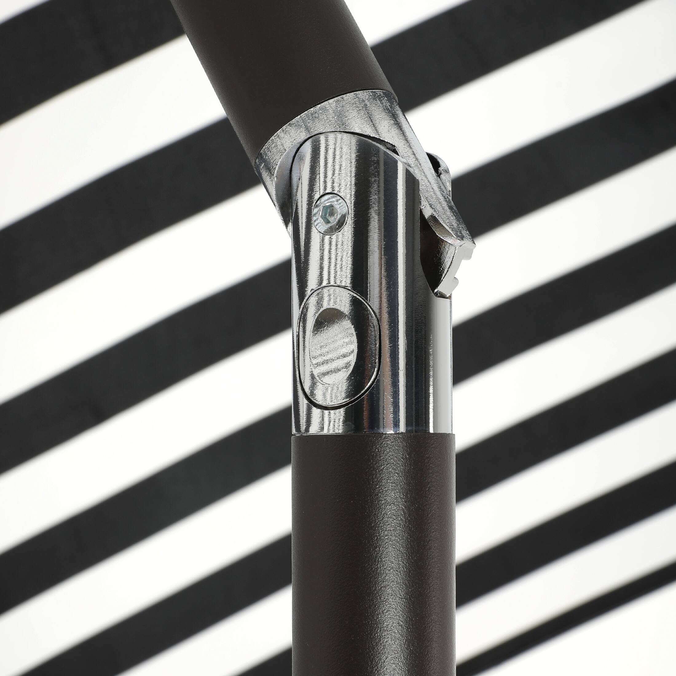 Alt View 4. WestinTrends - WestinTrends Paolo 9 ft. Patio Table Umbrella with tilt and crank features - Black/White.