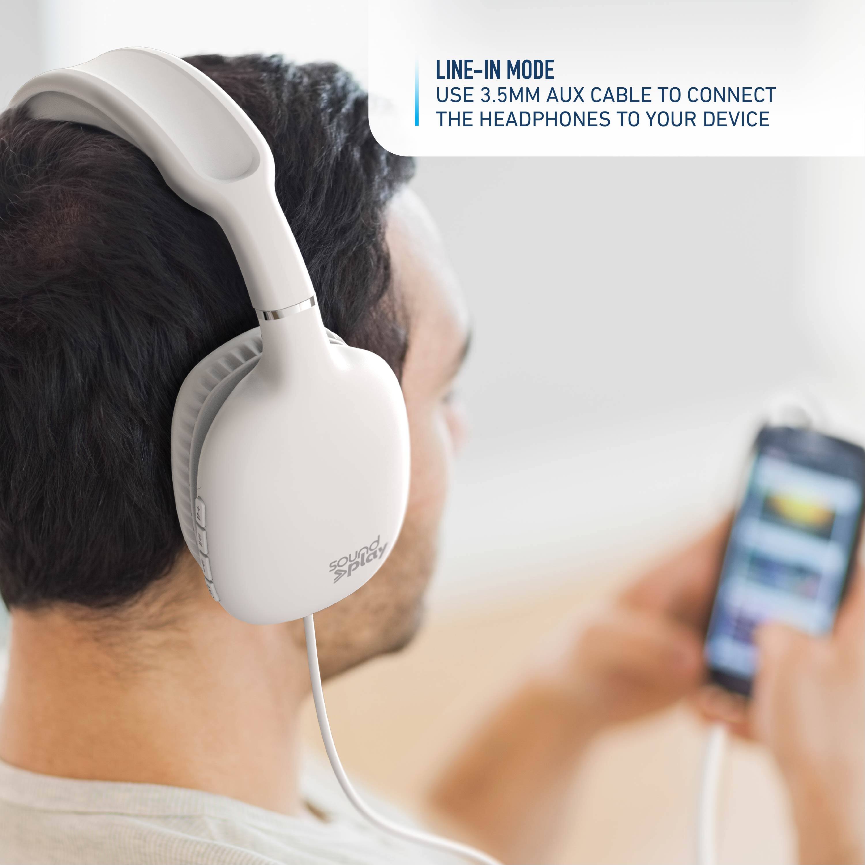 LINE-IN MODE  
USE 3.5MM AUX CABLE TO CONNECT THE HEADPHONES TO YOUR DEVICE