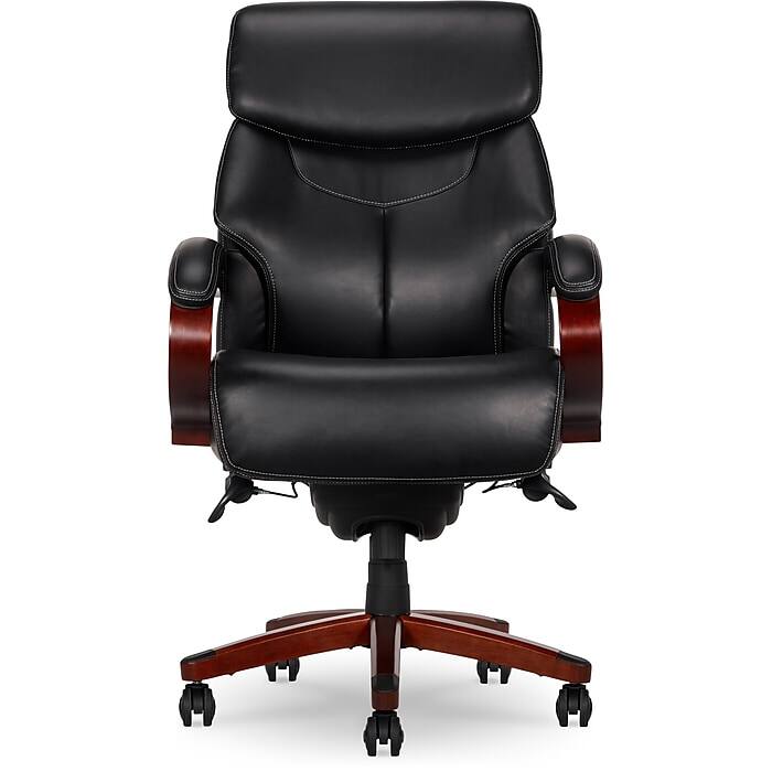Front. La-Z-Boy - La-Z-Boy Bradley Bonded Leather Executive Chair, Black (46089-CC) - Black.