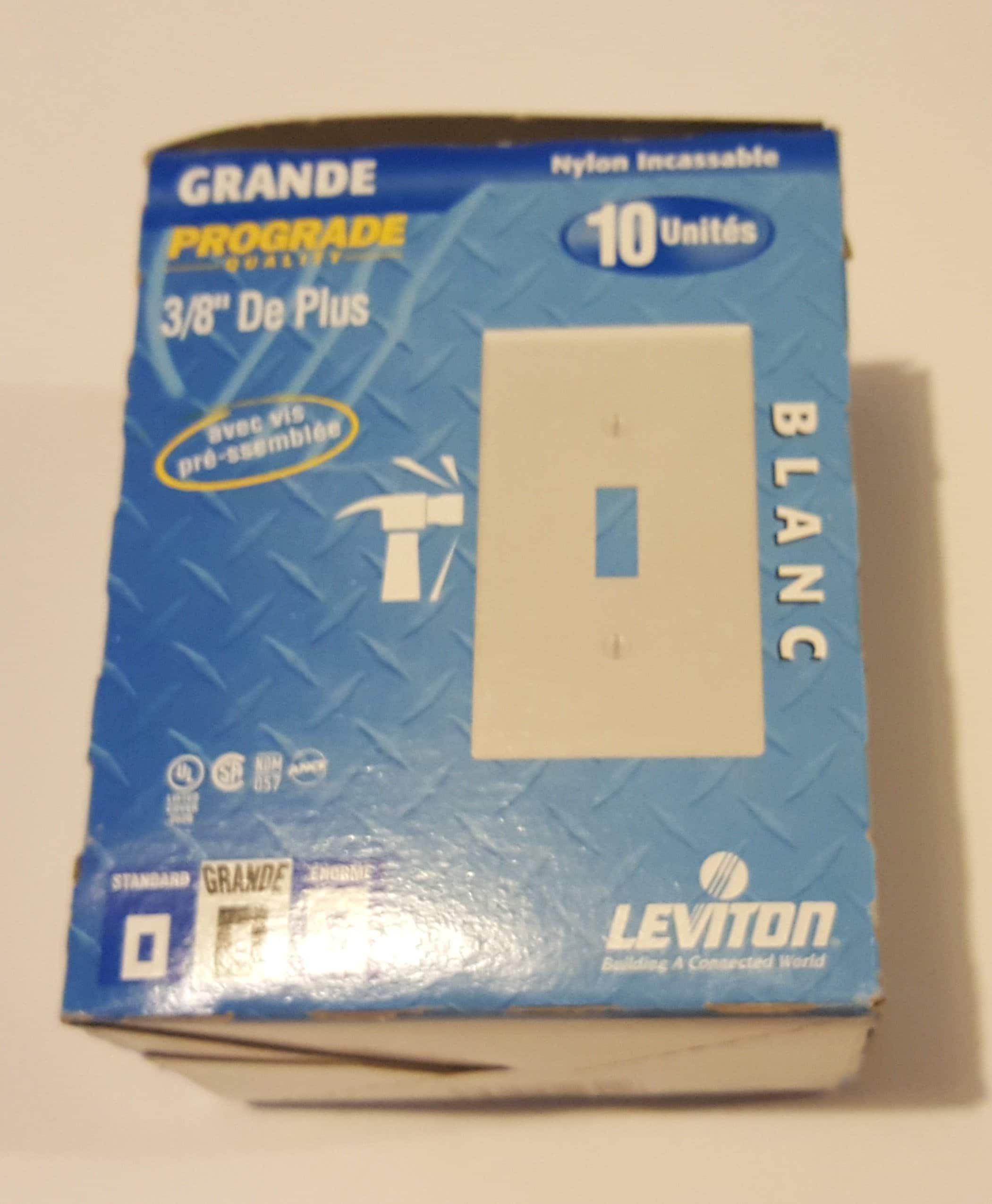 Leviton - 1 gang Nylon Toggle Wall Plate 10 pk - White price history on PriceWatchPro