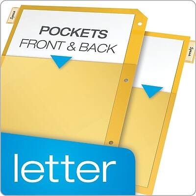 Pockets Front & Back  
Letter