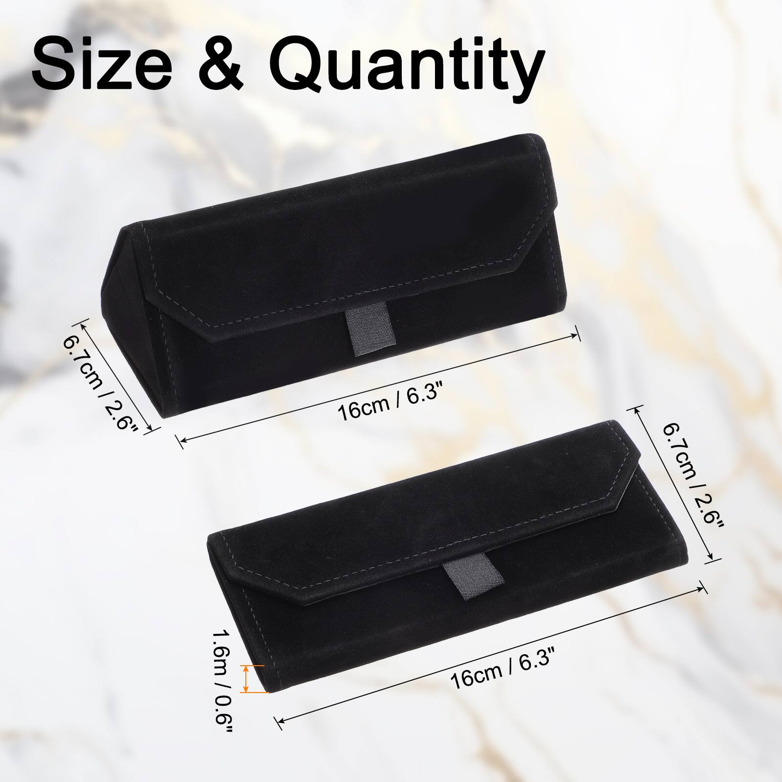Size & Quantity

6.7cm / 2.6"  
1.6cm / 0.6"  
16cm / 6.3"