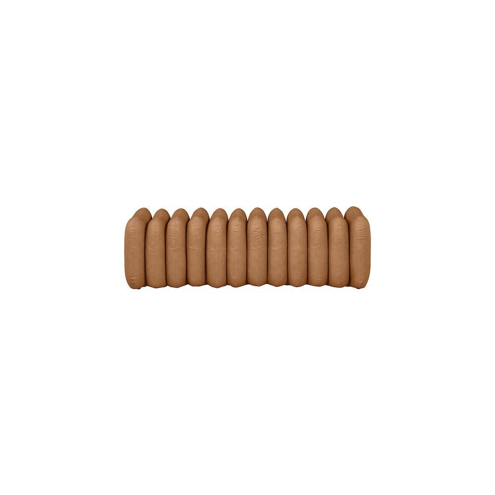 Alt View 2. Meridian Furniture - Atticus Cognac Vegan Leather Bench - Brown.