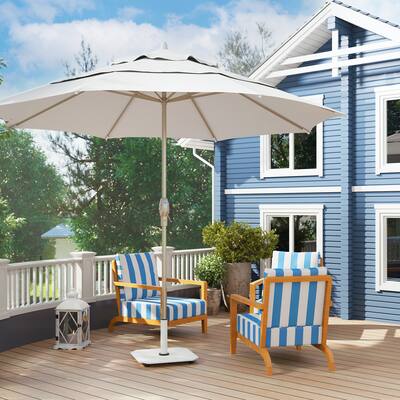 Outsunny Square Patio Umbrella Base, 41 lbs Metal Umbrella