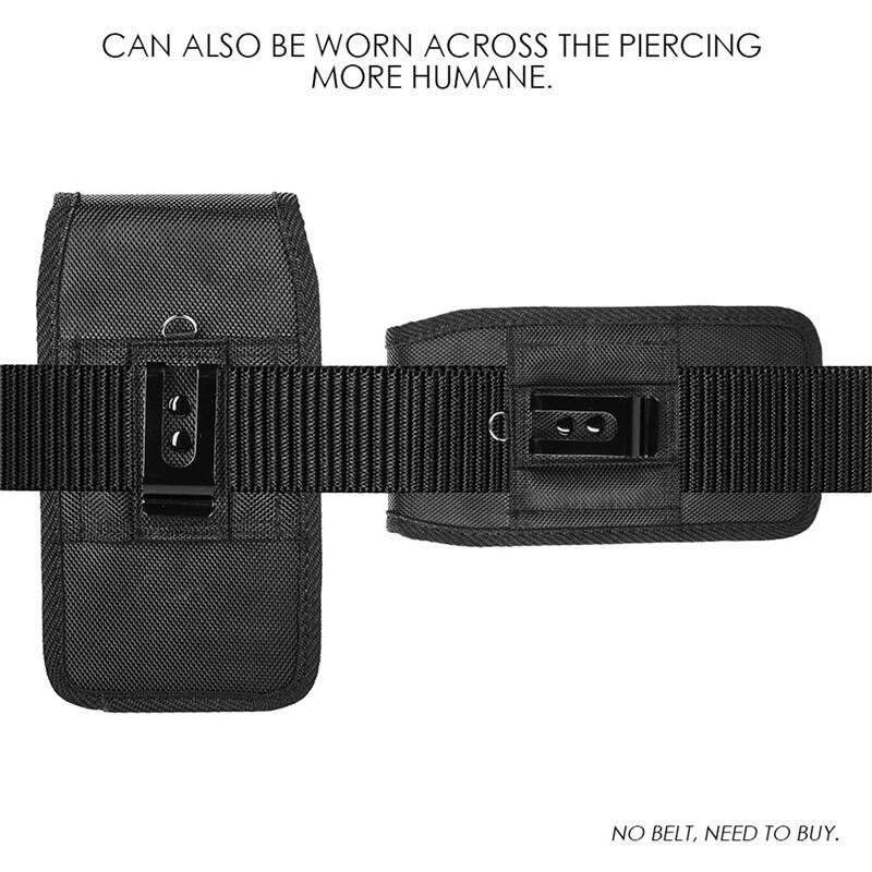 CAN ALSO BE WORN ACROSS THE PIERCING MORE HUMANE. NO BELT, NEED TO BUY.