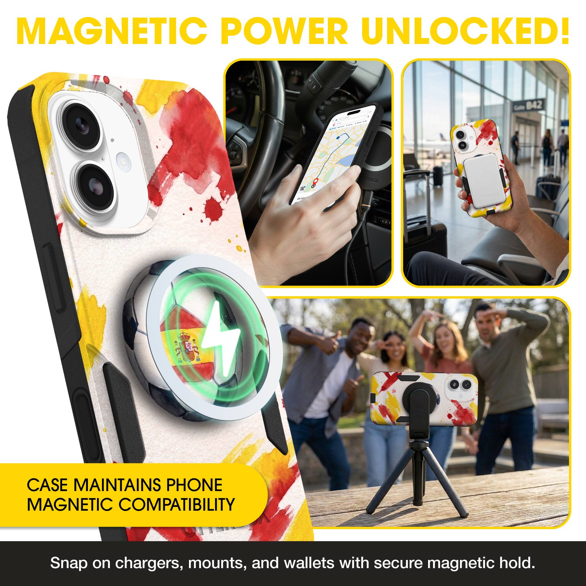 MAGNETIC POWER UNLOCKED!  
842 CASE MAINTAINS PHONE MAGNETIC COMPATIBILITY  
Snap on chargers, mounts, and wallets with secure magnetic hold.