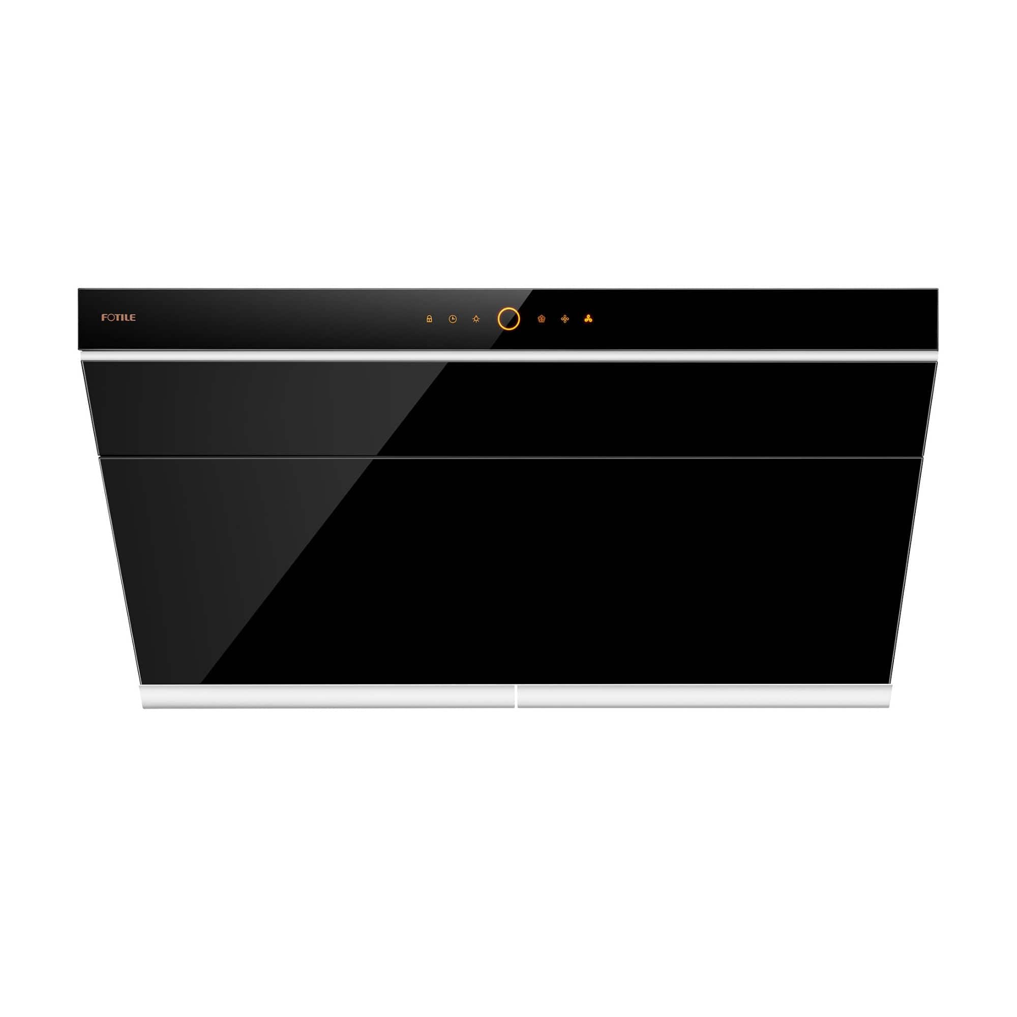 Front. FOTILE - FOTILE 36" 1000CFM Under Cabinet|Wall Mount Range Hood in Black Tempered Glass - Black.