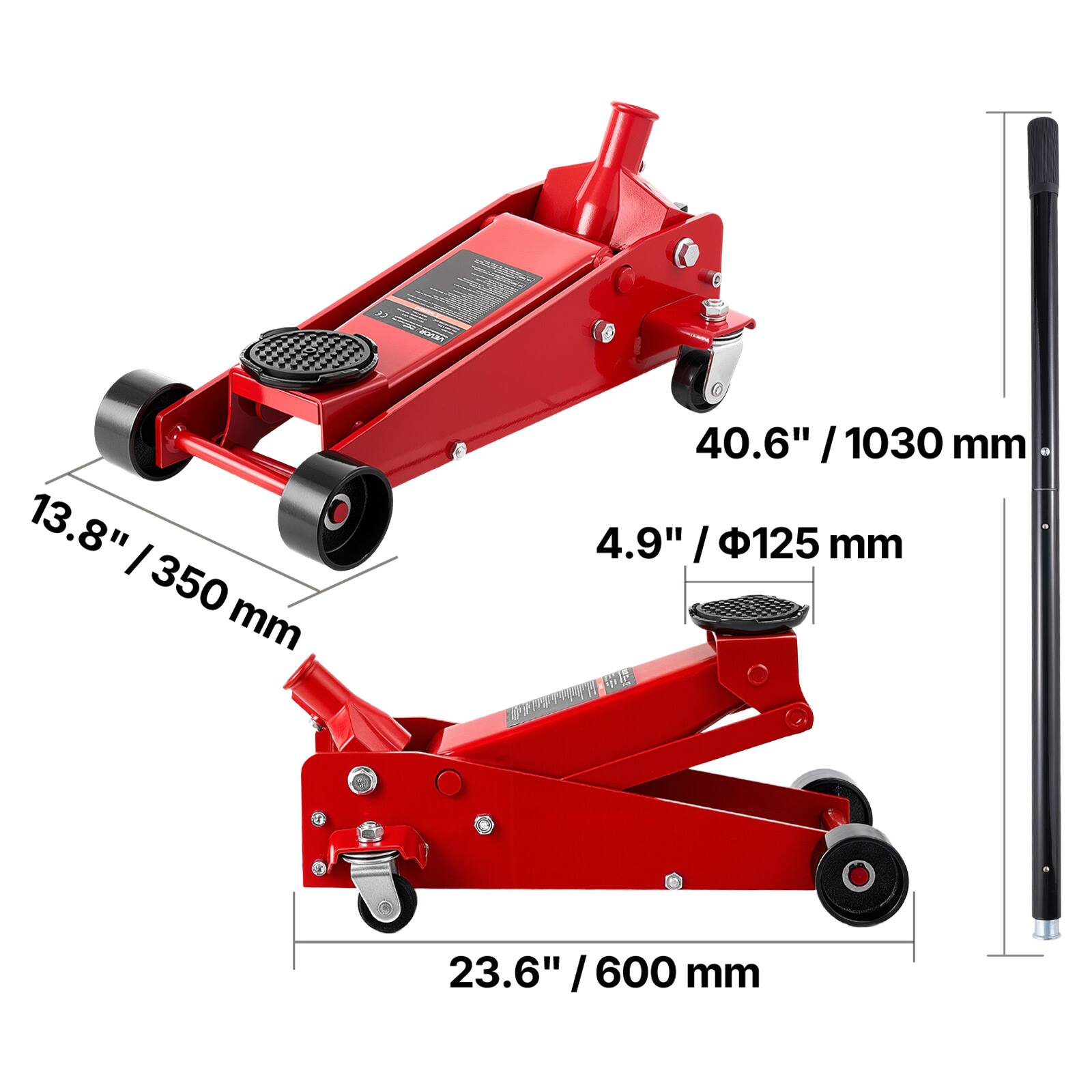13.8" / 350 mm  
40.6" / 1030 mm  
4.9" / 125 mm  
23.6" / 600 mm