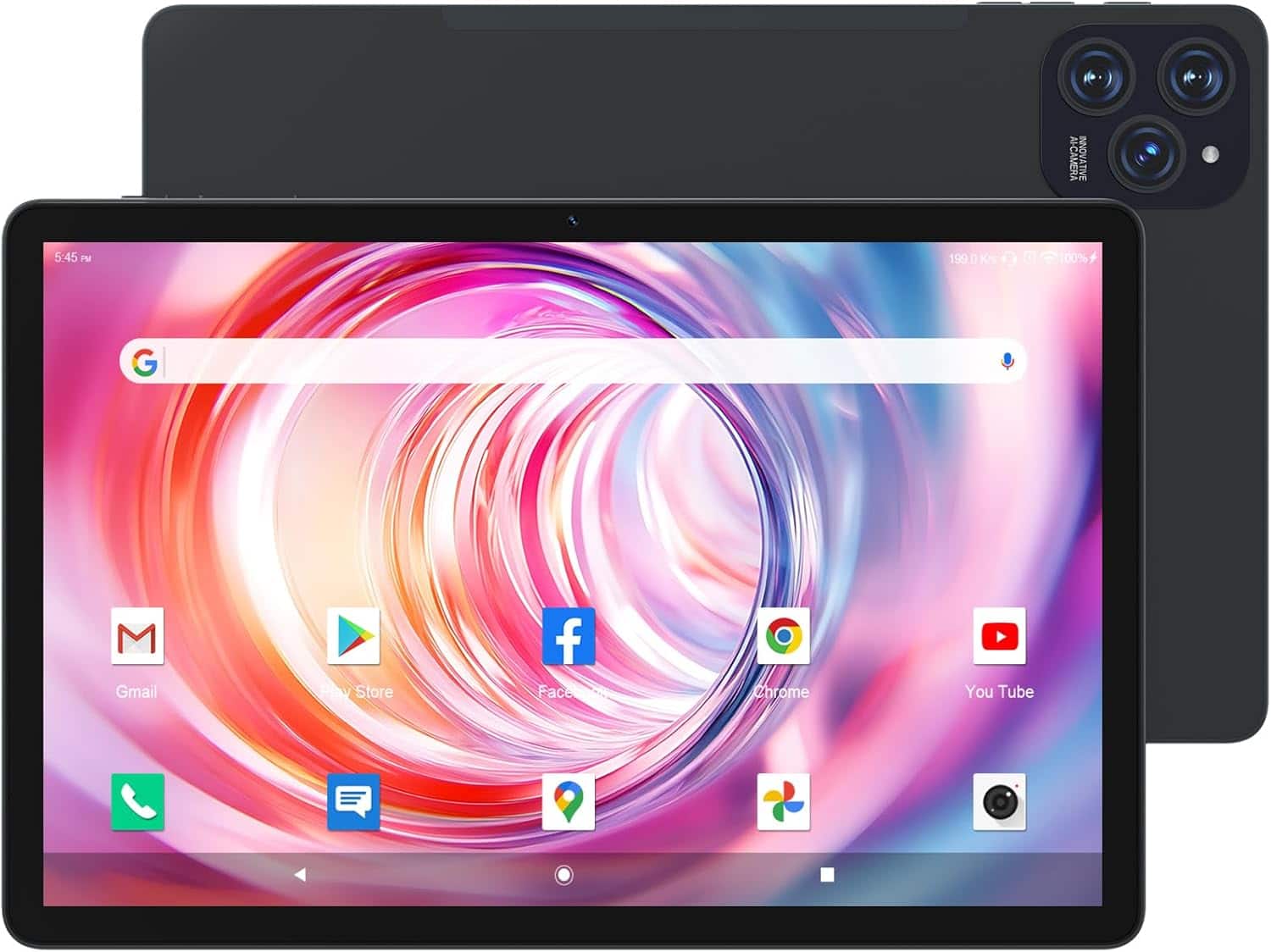 MOONSTARS - Newest Android 14 Tablet, 11 inch Tablets 128GB+16(8+8 Expand)GB, Octa-Core Processor Tablet with HD Display - Gray