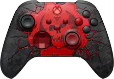 Front. Microsoft - XBOX Wireless Controller for XBOX Series X, XBOX Series S, XBOX One, PCs, and Cloud-Enabled Devices - Gears of War: E-Day Limited Edition.