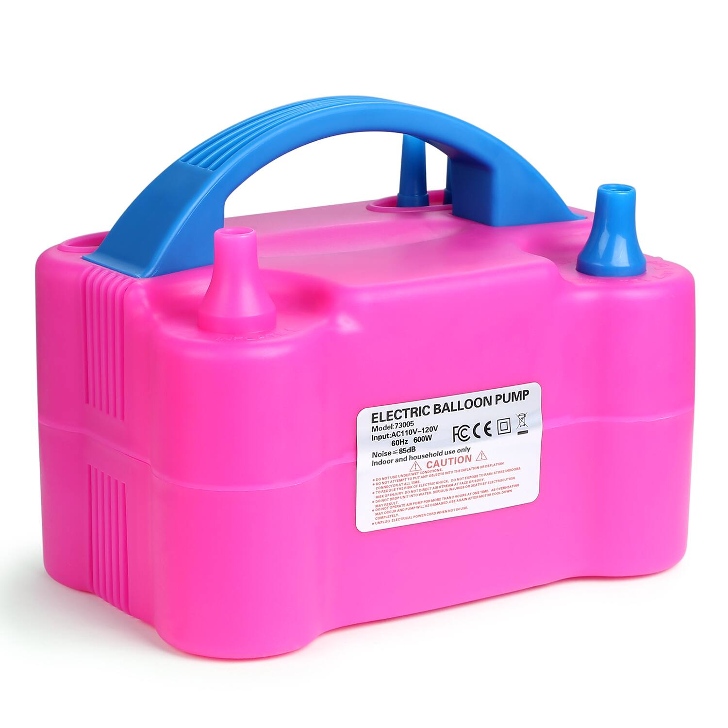 ELECTRIC BALLOON PUMP  
Model: 73005  
Input: AC 110V-120V 60Hz 600W  
Noise: 85dB  
Indoor and household use only  
CAUTION