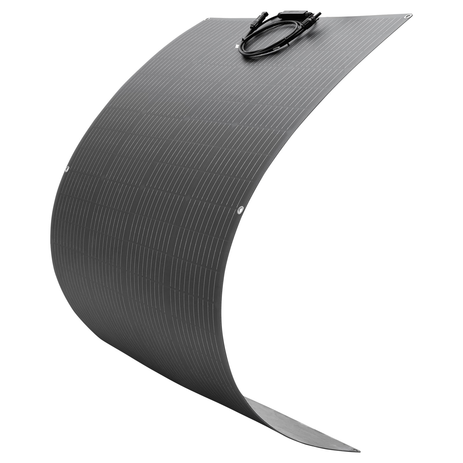 VEVOR - Flexible Solar Panel, 200W Semi-Flexible Bendable Monocrystalline Solar Panel, 21.9% Efficiency Mono Off-Grid Charger - Black