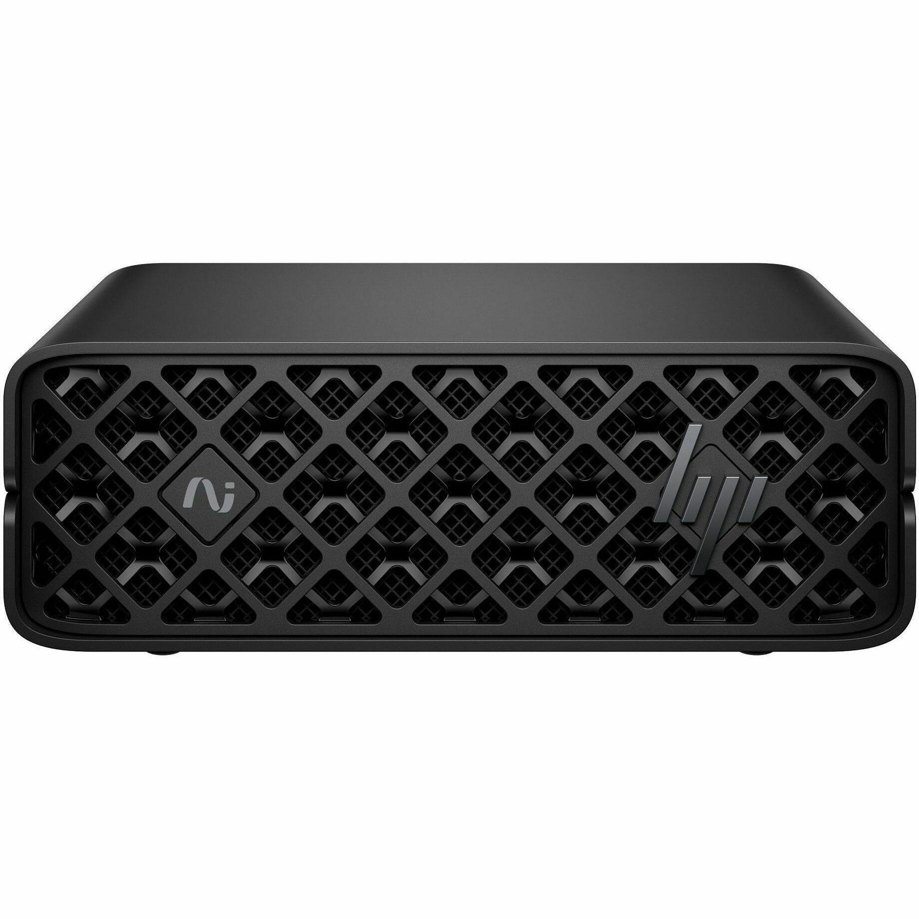 Alt View 3. HP - HP ZGX Nano G1n AI Station - Nvidia GB10 - 128GB - 1TB SSD - Blackwell GPU - Wi-Fi 7 - GDX OS (CZ2V2UT#ABA) - Black.