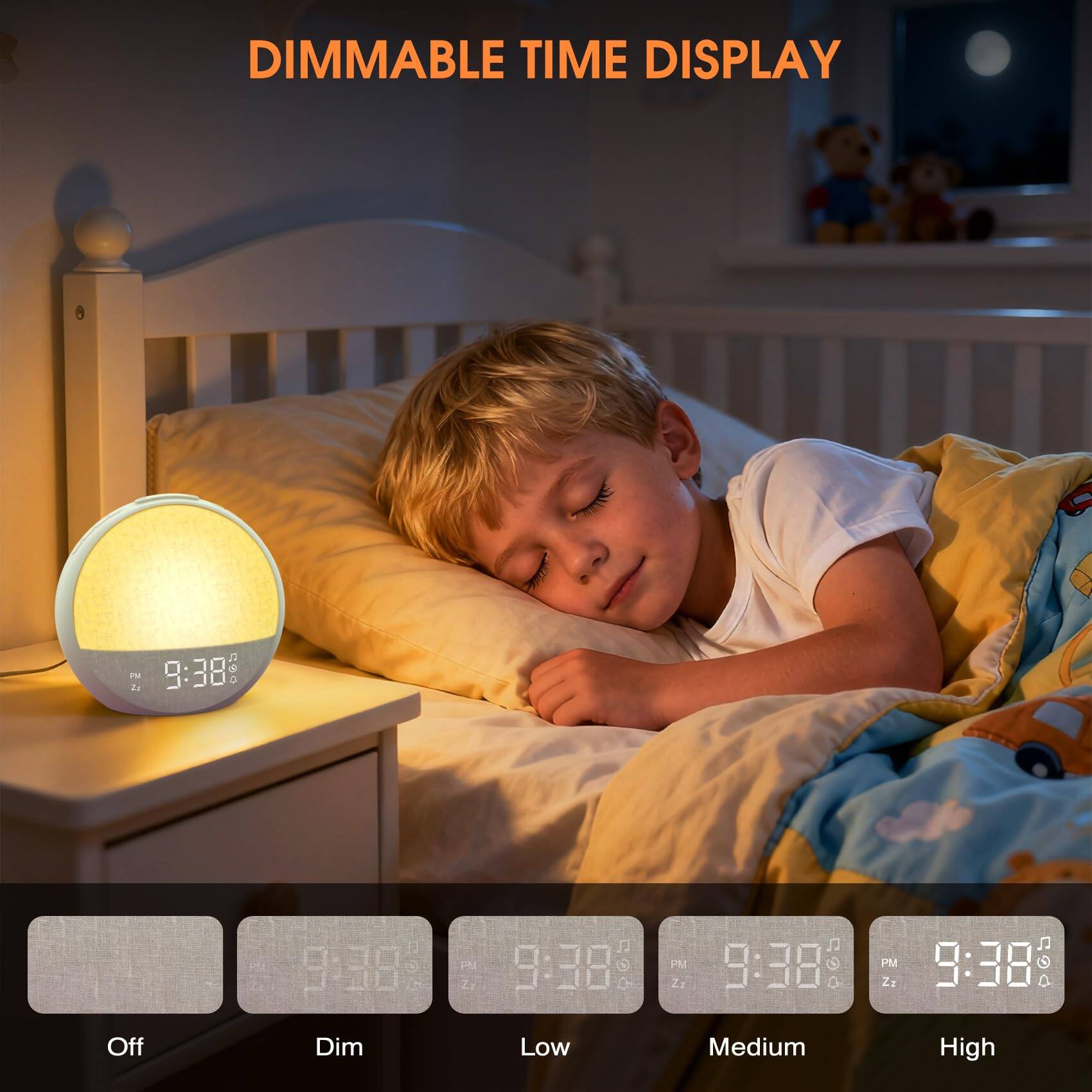 DIMMABLE TIME DISPLAY

Off  
Dim  
Low  
Medium  
High