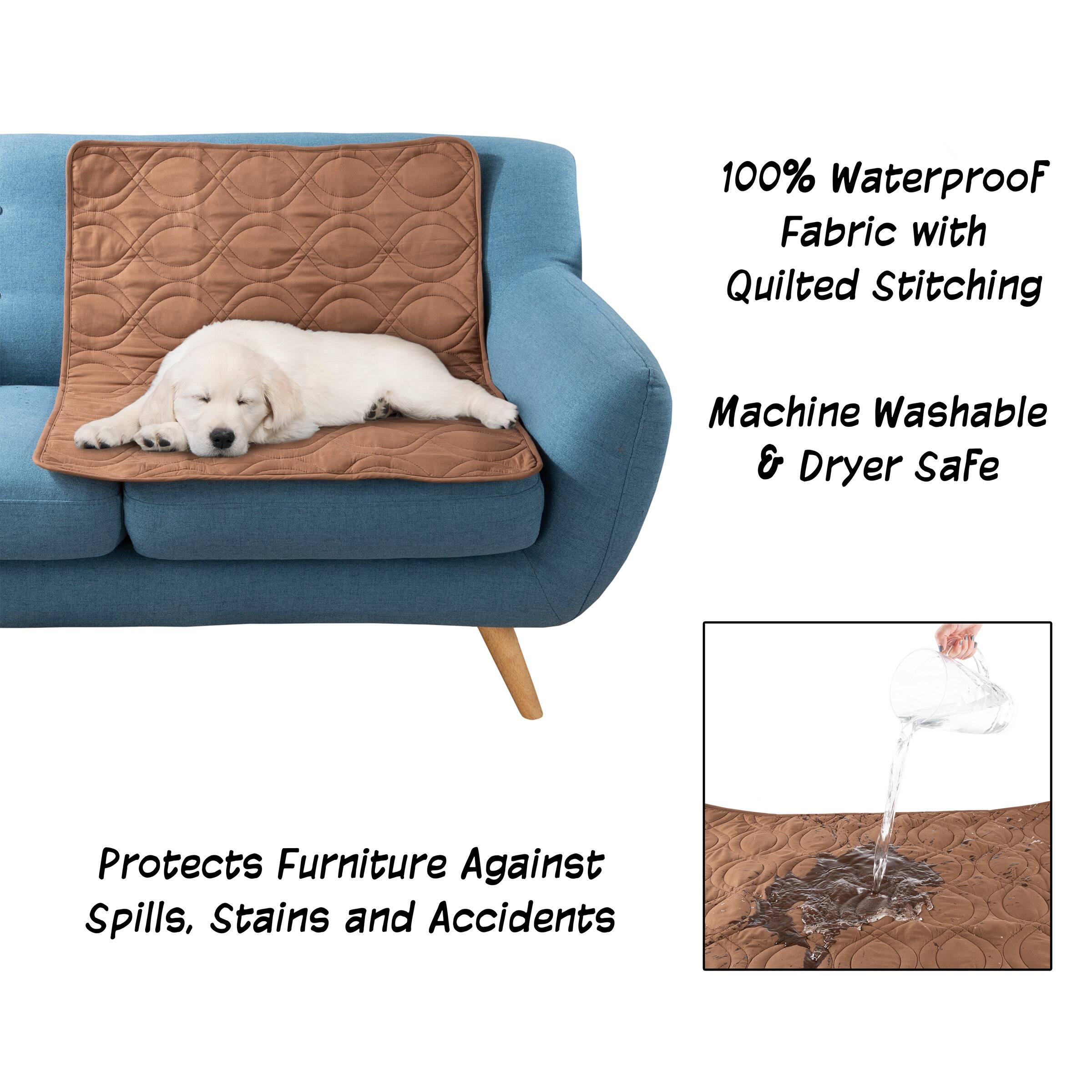 100% Waterproof Fabric with Quilted Stitching  
Machine Washable & Dryer Safe  
Protects Furniture Against Spills, Stains and Accidents