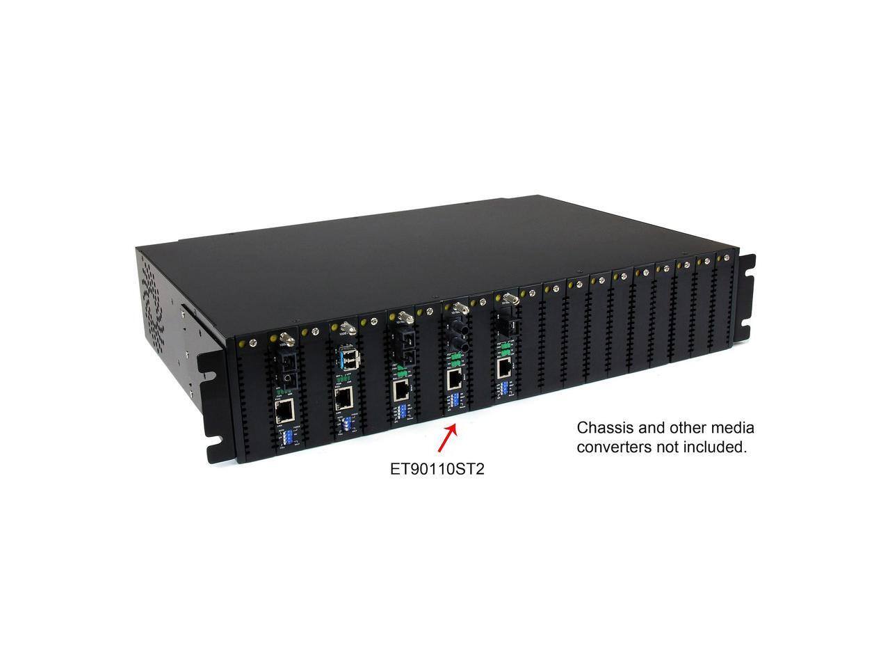 ET90110ST2 Chassis and other media converters not included.