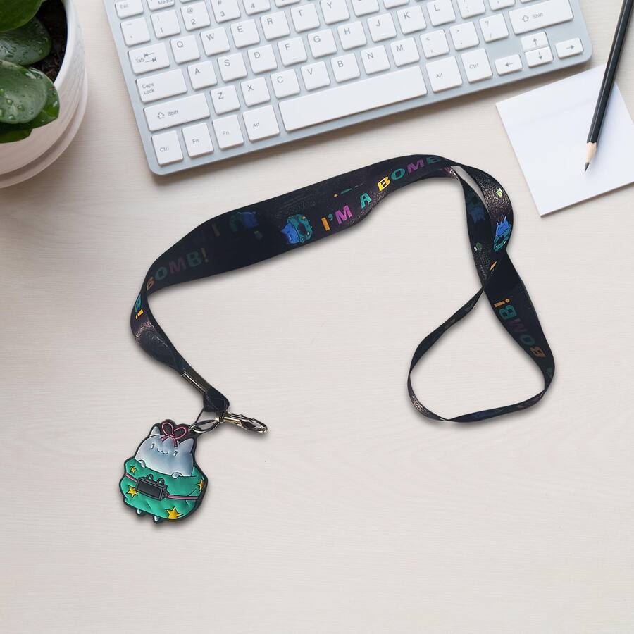 Crowded Coop Bravest Warrior I'm Catbug I'm A Bomb Lanyard Multi Color ...