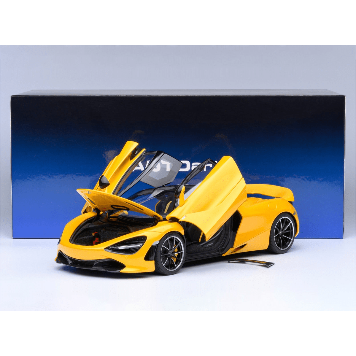 Alt View 9. Autoart - McLaren 720S Volcano Yellow with Black Top and Carbon Accents 1/18 Model Car by Autoart.