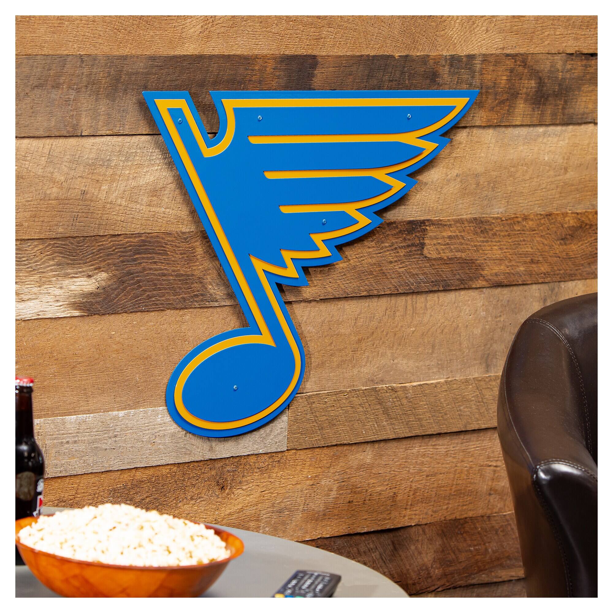 Alt View 1. Evergreen Enterprises - St. Louis Blues 23" Layered Metal Wall Art Sign - Multicolor.