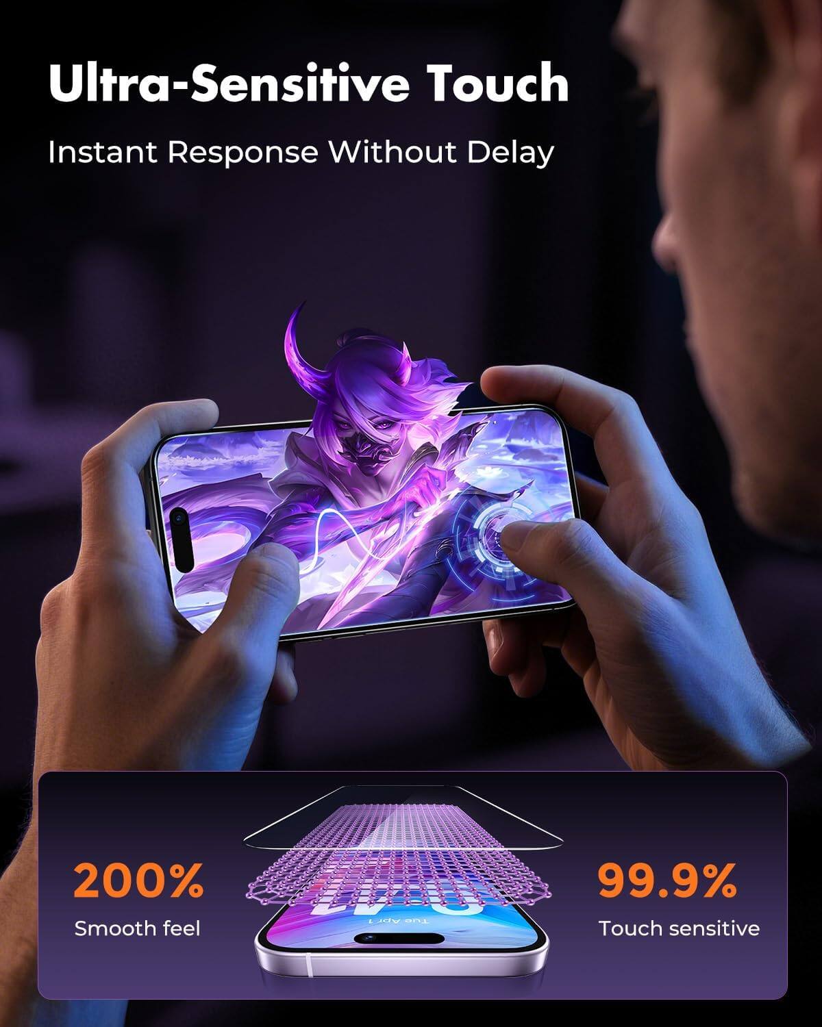 Ultra-Sensitive Touch  
Instant Response Without Delay  
200% Smooth feel  
99.9% Touch sensitive