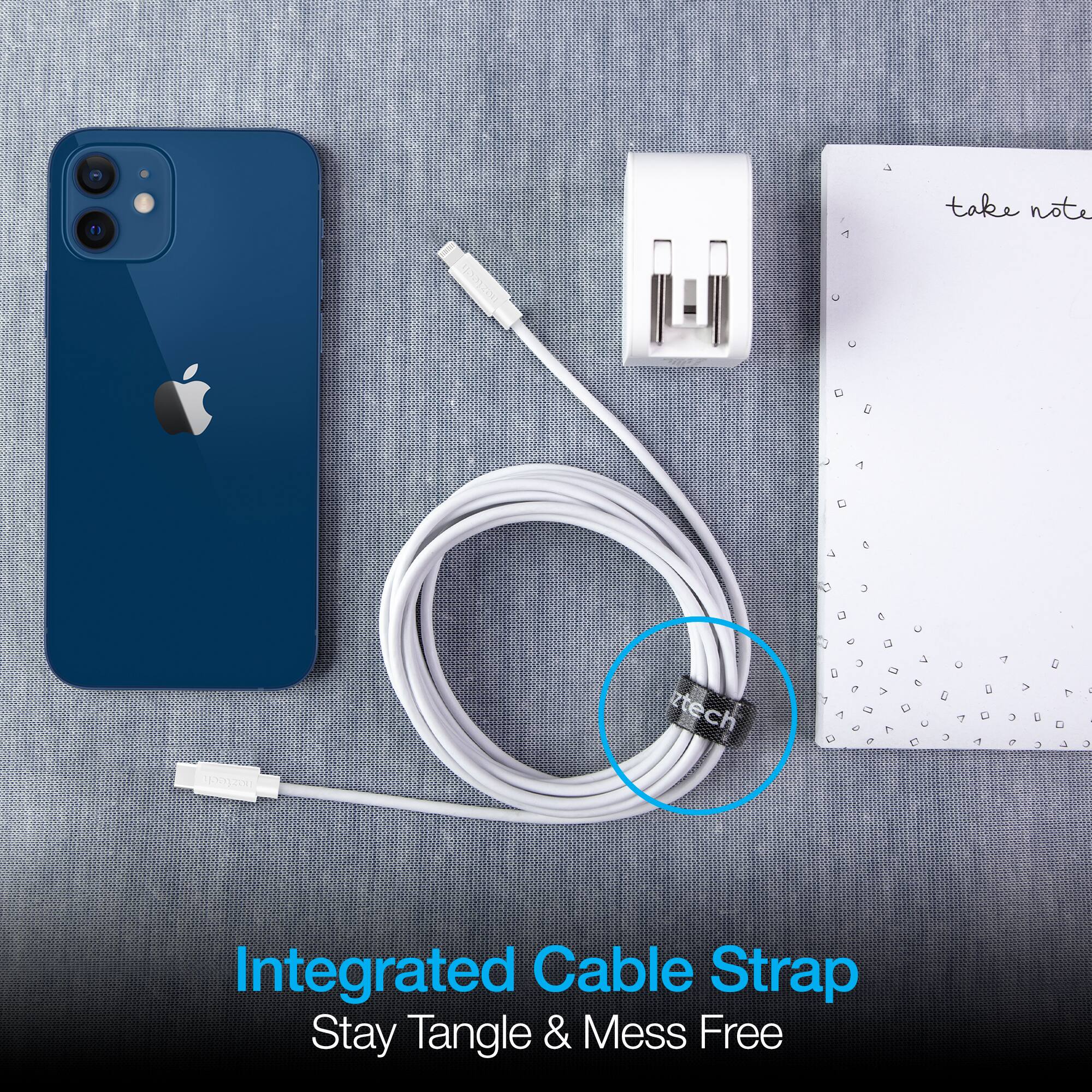 take note ztech HOnNon Integrated Cable Strap Stay Tangle & Mess Free