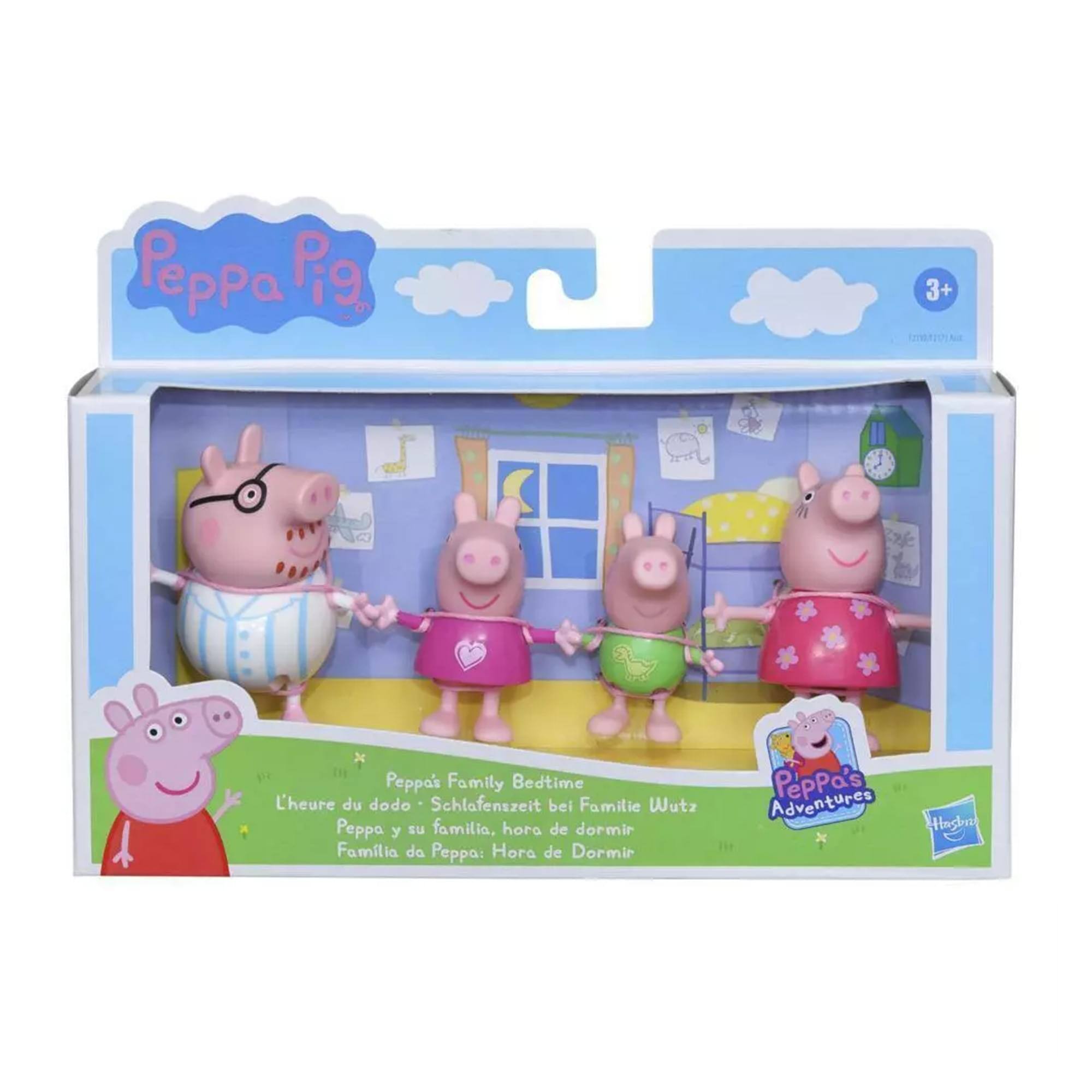 Hasbro Peppa Pig Adventures Figure 4 Pack | Family Bedtime Pink