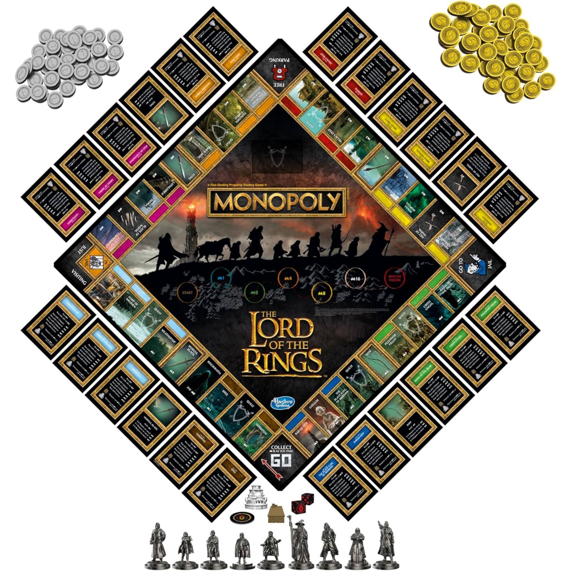 The text on the image is:

"MONOPOLY
THE LORD OF THE RINGS"