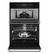 Alt View 19. JennAir - NOIR 30" Single Electric Convection Wall Oven with Built-In Microwave - Floating Glass Black.