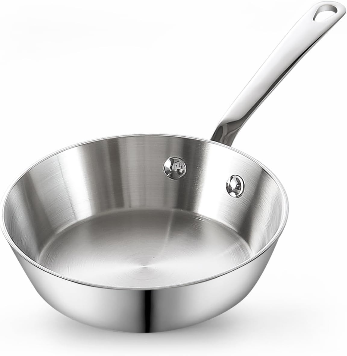 Front. Cooks Standard - 4.7 Inch Multi Ply Clad Stainless Steel Saute Pan - stainless steel.