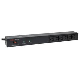 CyberPower - Rackbar Surge Suppressor RM 1U RKBS15S6F8R 15A 14-Outlet - Black