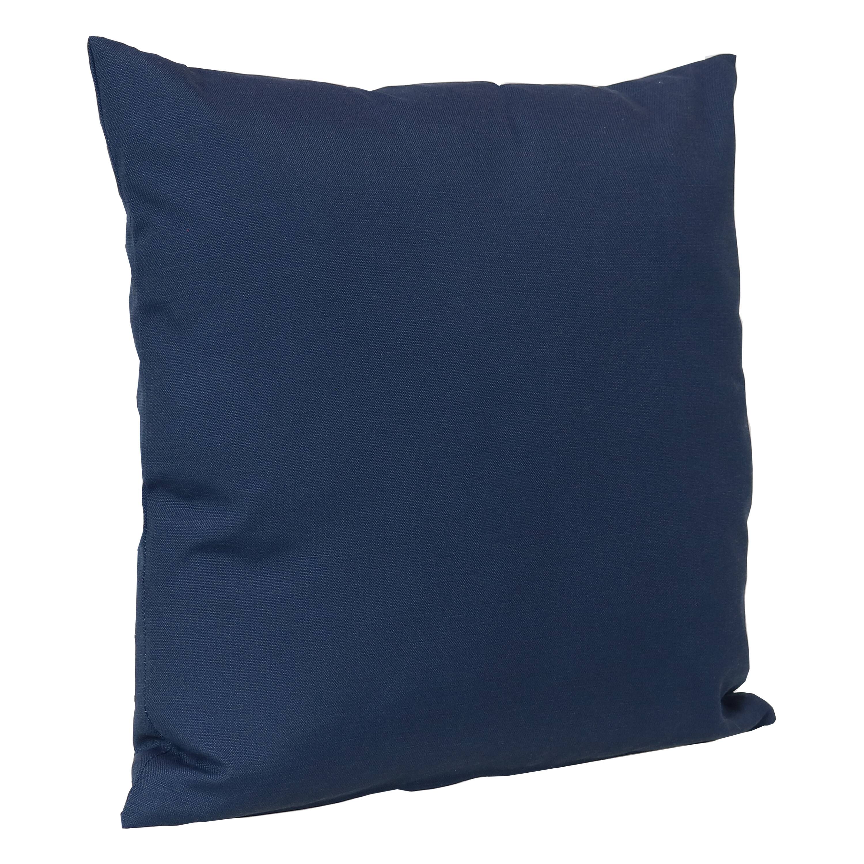 Alt View 5. Sunnydaze - Outdoor Square Decorative Throw Pillow - Set of 2 - Navy.
