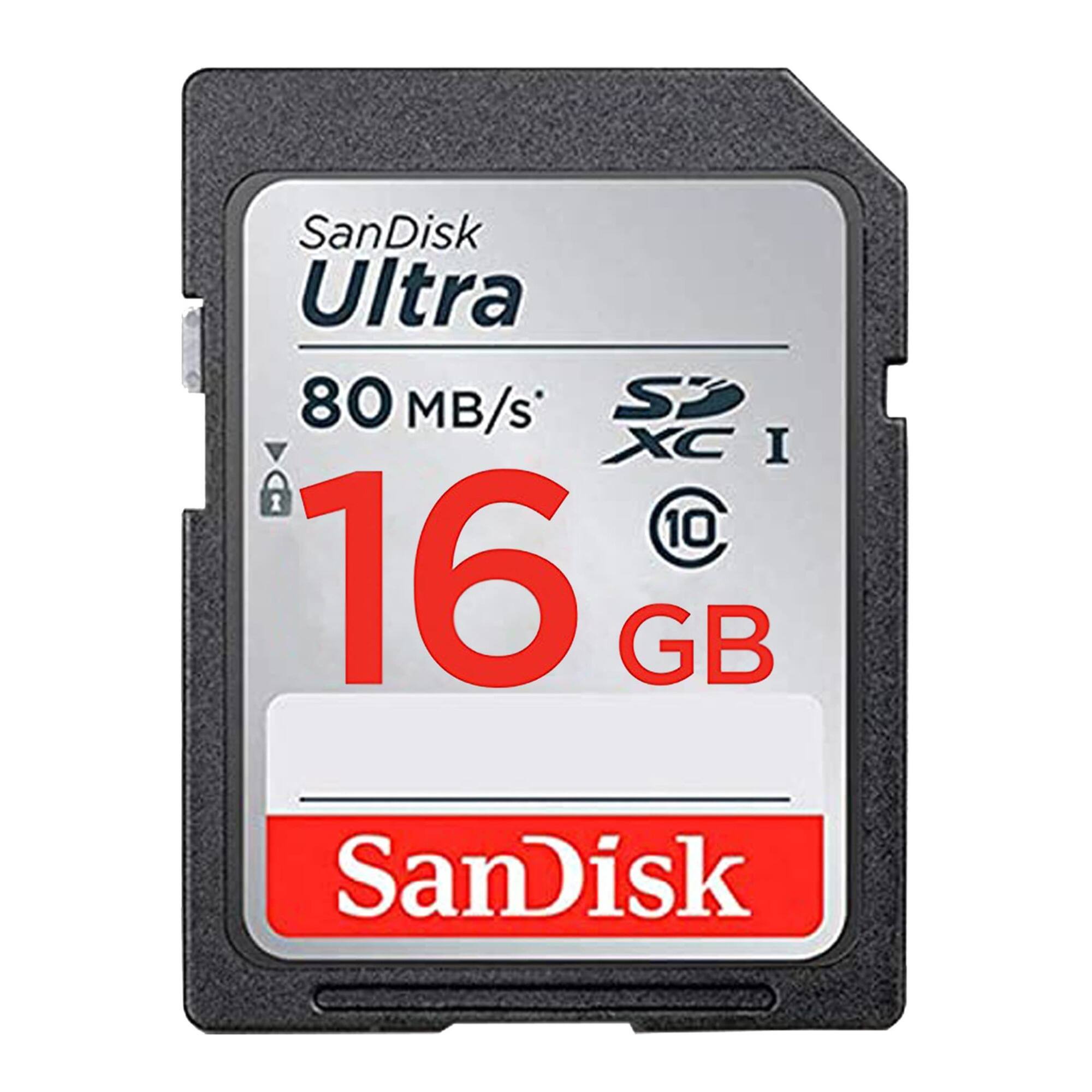 SanDisk Ultra  
80 MB/s  
SDXC I  
16 GB  
10  
SanDisk