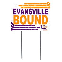 Jardine - Evansville Purple Aces 18" x 24" Bound Yard Sign - White