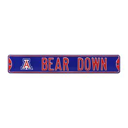 Authentic Street Signs - Arizona Wildcats 6" x 36" College Ave Team Street Sign - Blue