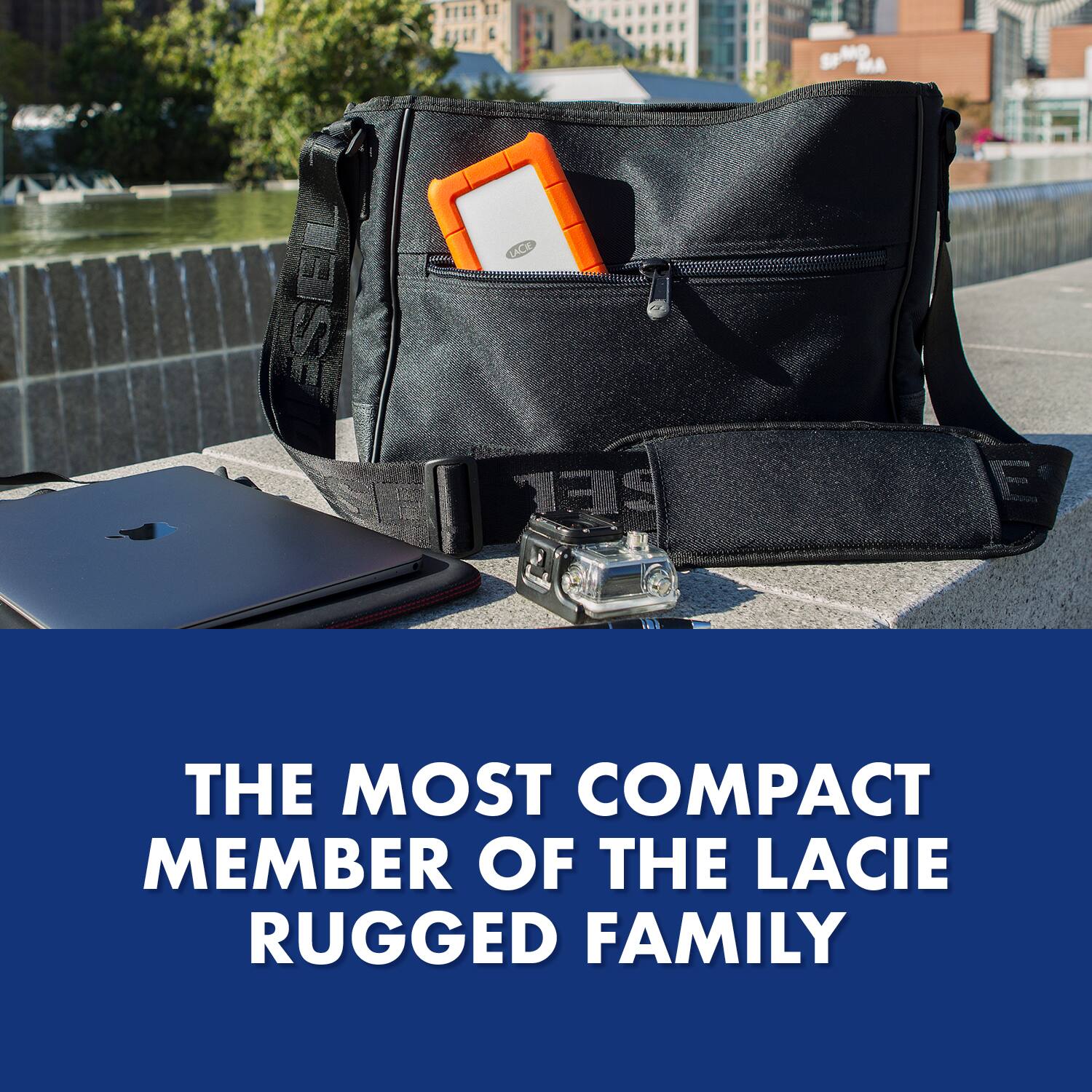 THE MOST COMPACT MEMBER OF THE LACIE RUGGED FAMILY