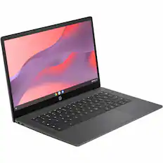 Angle. HP - Chromebook 14a-nf0000 14" IPS 1366 x 768 (HD) Laptop - Intel N-Series with 4GB Memory - 64 GB eMMC - Chalkboard Gray, Gray.