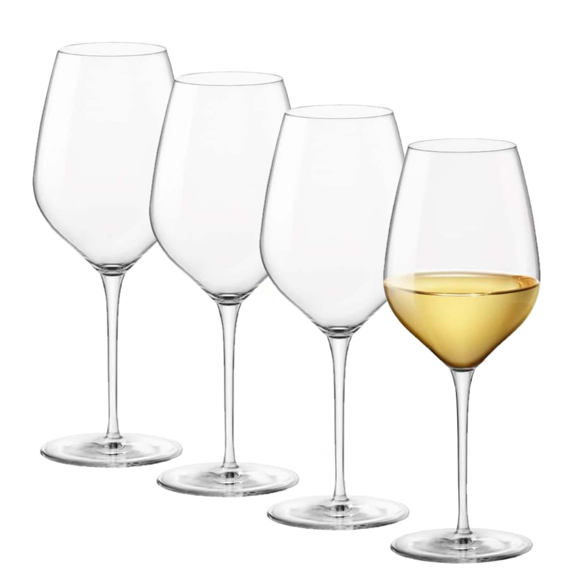 Front. Bormioli Rocco - Bormioli Rocco InAlto Tre Sensi Wine Glasses Set of 4, 14.5 Oz Italian Crystal - Clear.