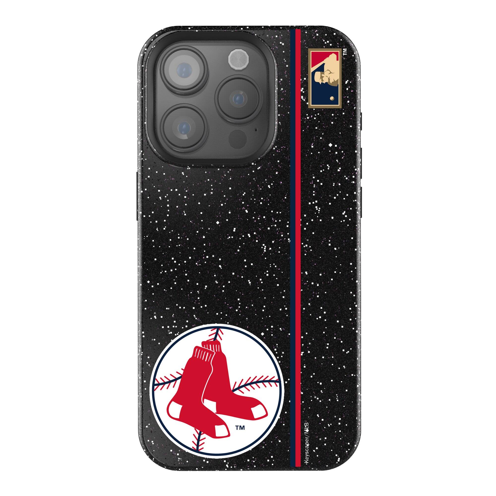 Front. Keyscaper - 1970 Logo iPhone Bling Case - 14 Pro - Black.