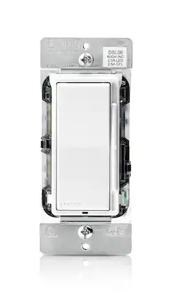 LEVITON
www.leviton.com
20VACIVGR
KCA.02
TOP
DSL06
600W INC
2.5A LED
2.5A CFL
LEVITON
SB
G
UE