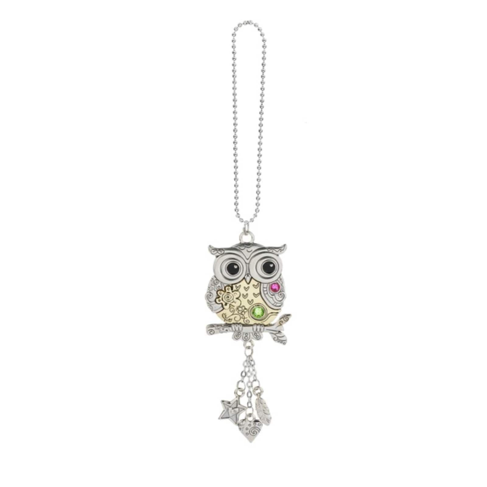 Ganz - and Gold Owl Perched on Branch Car Charm 7 inch with Chain - Silver price history on PriceWatchPro