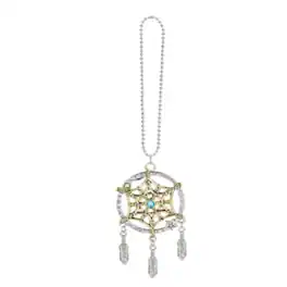 Ganz - and Gold Dreamcatcher Car Charm 7.5 Inches with Chain - Silver