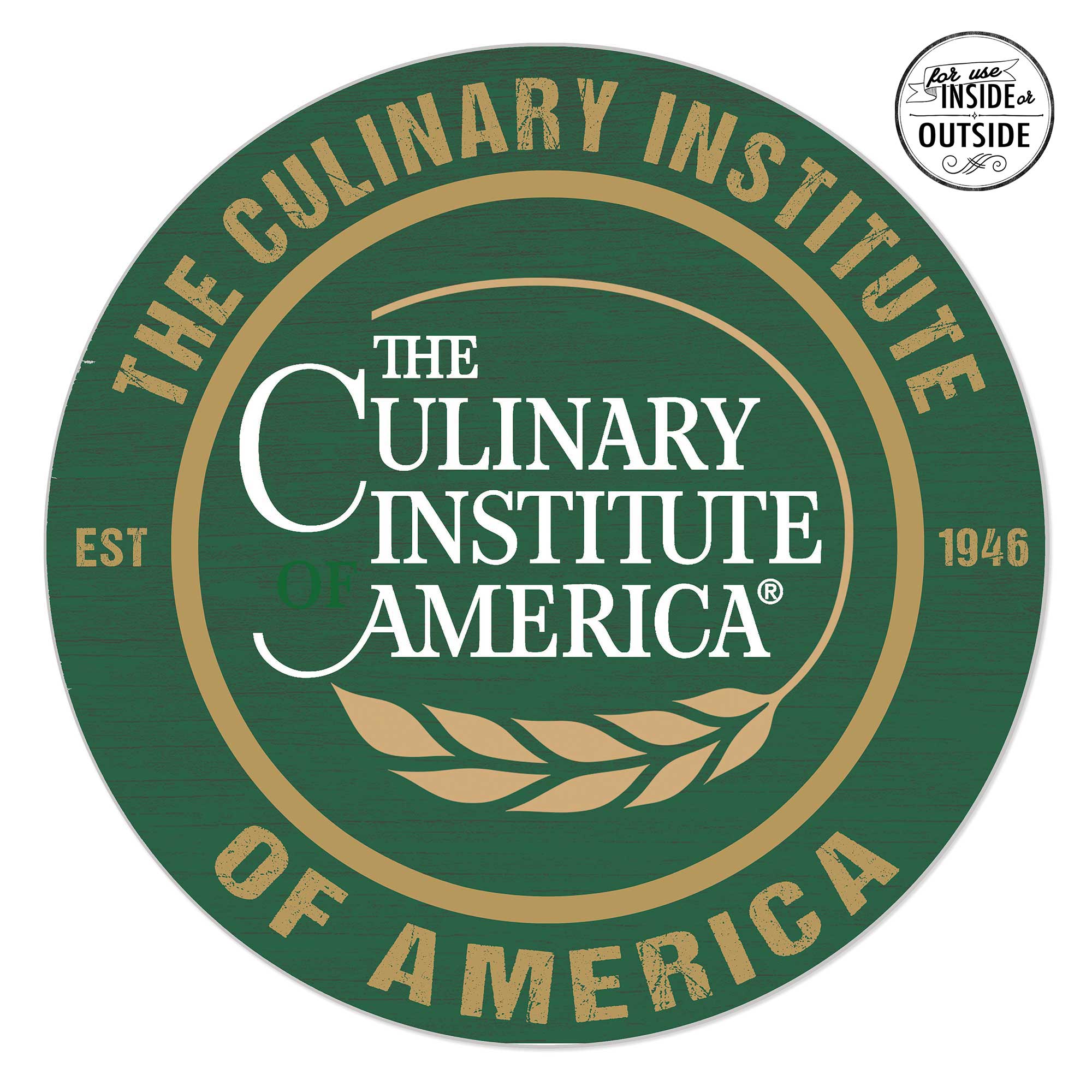 Culinary Institute of America Steels 20" x 20" Indoor/Outdoor Circle Sign