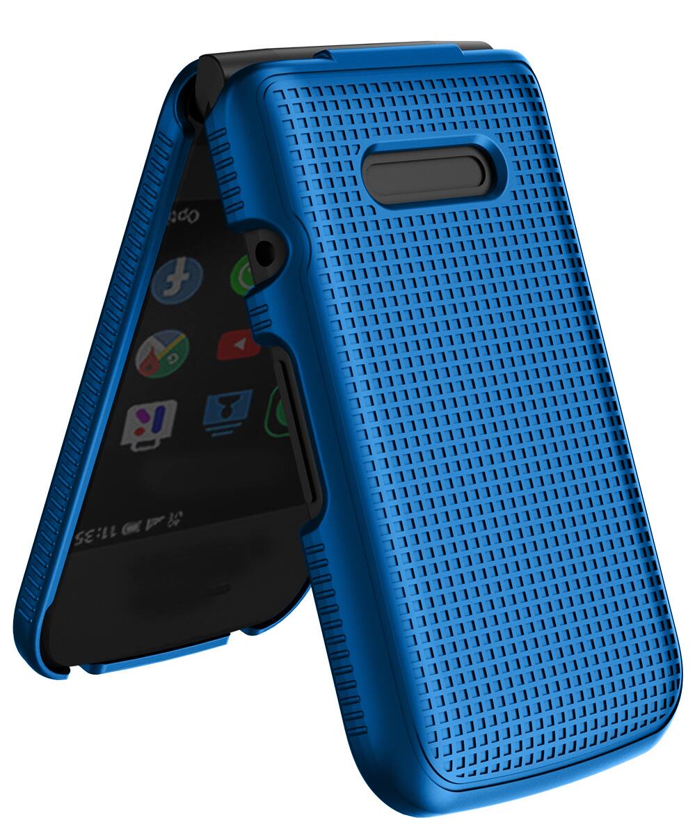 Alt View 6. Nakedcellphone - Case for Verizon Orbic Journey Pro/Lite Flip Phone - Hard Shell Cover - Blue.