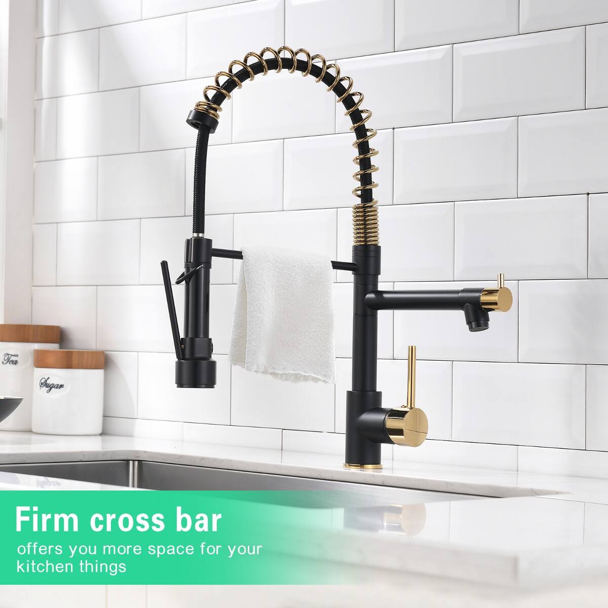 Ropilly Commercial Kitchen Faucet with Pull Down Sprayer, Single Handle ...